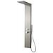 Colonna Doccia Attrezzata Easy In Acciaio Inox Con Cascata Spazzolata 150x23x53 - Foto miniatura 1