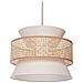 Lampadario Luyano Rattan Beige - Foto miniatura 4