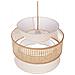 Lampadario Luyano Rattan Beige - Foto miniatura 7