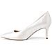 Pearl Elegant Closed Pumps Scarpe Con Tacco Sintetico E Tessile Scarpe Donna Bianco Eu 36, 1-22421-20 229 - Foto miniatura 3