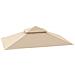 Copertura per Gazebo da Giardino per Barbecue 1.52x2.44 m a 2 Livelli in Poliestere 160gsm Beige - Foto miniatura 1