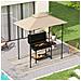 Copertura per Gazebo da Giardino per Barbecue 1.52x2.44 m a 2 Livelli in Poliestere 160gsm Beige - Foto miniatura 6