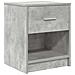 Comodino Con Cassetto Grigio Cemento 40x34x50 Cm - Foto miniatura 2