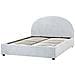 Letto Contenitore Ciniglia Vaucluse 160 X 200 Cm Azzurro - Foto miniatura 6