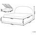 Letto Contenitore Ciniglia Vaucluse 160 X 200 Cm Azzurro - Foto miniatura 8