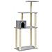 Albero Per Gatti Con Tiragraffi In Sisal Grigio Chiaro 147 Cm - Foto miniatura 1