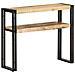 Tavolo Consolle 90x30x75 Cm In Legno Di Mango Grezzo - Foto miniatura 7
