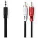 Cavo Splitter Audio Da Jack 3,5 Mm A 2 Rca Stereo 1,5 M, Nero - Foto miniatura 1