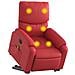 Poltrona Alzapersona Reclinabile Elettrica Rossa in Similpelle - Foto miniatura 3