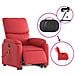 Poltrona Alzapersona Reclinabile Elettrica Rossa in Similpelle - Foto miniatura 6