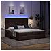 Struttura Letto Pouf con Materassi 180x200 cm in Tessuto - Foto miniatura 3