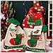Sacchetto Di Natale Per Mela In Maglia Con Cartoncino - Confezione Regalo Festiva Green - Foto miniatura 2