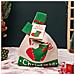 Sacchetto Di Natale Per Mela In Maglia Con Cartoncino - Confezione Regalo Festiva Green - Foto miniatura 1