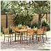 Set da Pranzo per Giardino 7 pcs Grigio Poly Rattan - Foto miniatura 2