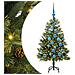 Albero di Natale artificiale pieghevole con coni Verde 120 cm - Foto miniatura 1