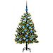 Albero di Natale artificiale pieghevole con coni Verde 120 cm - Foto miniatura 3