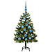Albero di Natale artificiale pieghevole con coni Verde 120 cm - Foto miniatura 4