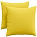 Cuscini da Divano 2 pcs Giallo Chiaro 45 x 45 cm Tessuto - Foto miniatura 1