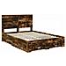 Struttura del letto Rovere fumé 140 x 190 cm Legno multistrato - Foto miniatura 4