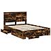 Struttura del letto Rovere fumé 140 x 190 cm Legno multistrato - Foto miniatura 5