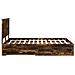 Struttura del letto Rovere fumé 140 x 190 cm Legno multistrato - Foto miniatura 9