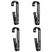 Ganci Per Tende In Abs - Confezione Da 4: Clip Versatili Per Cucina, Bagno E Dormitorio Black - Foto miniatura 1