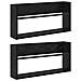 Scaffale per riviste 2 pcs Rovere Nero 60 x 12 x 30 cm - Foto miniatura 1