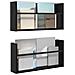 Scaffale per riviste 2 pcs Rovere Nero 60 x 12 x 30 cm - Foto miniatura 3