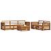 Set di divani da esterno 6 pcs Naturale - Foto miniatura 3