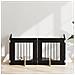 Cancello per cani con supporti 4 pcs Rovere Nero 60 x 60 cm - Foto miniatura 2