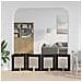 Cancello per cani con supporti 4 pcs Rovere Nero 60 x 60 cm - Foto miniatura 3