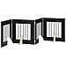 Cancello per cani con supporti 4 pcs Rovere Nero 60 x 60 cm - Foto miniatura 4