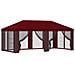 Gazebo con pareti laterali 6 x 3 m Borgogna - Foto miniatura 1