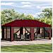 Gazebo con pareti laterali 6 x 3 m Borgogna - Foto miniatura 2