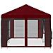 Gazebo con pareti laterali 6 x 3 m Borgogna - Foto miniatura 4