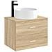 Lavabo da bagno Nero Opaco 40,5 x 40,5 x 15,5 cm Metallo - Foto miniatura 2