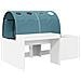 Letto con Tunnel 4 pcs Bianco e azzurro Legno ingegnerizzato - Foto miniatura 3
