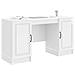 Scrivania Bianco Lucido 142,5 x 50 x 75 cm Legno ingegnerizzato - Foto miniatura 2