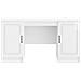Scrivania Bianco Lucido 142,5 x 50 x 75 cm Legno ingegnerizzato - Foto miniatura 4