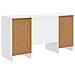 Scrivania Bianco Lucido 142,5 x 50 x 75 cm Legno ingegnerizzato - Foto miniatura 6