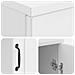 Scrivania Bianco Lucido 142,5 x 50 x 75 cm Legno ingegnerizzato - Foto miniatura 7