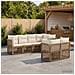 Set Divano da Giardino 7 pz 7-Numero di posti Beige polyrattan - Foto miniatura 3
