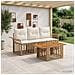 Set Divano da Giardino 4 pz Naturale e Bianco Crema polyrattan - Foto miniatura 7