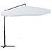 Ombrellone Da Giardino In Acciaio 3 X 3 Metri Laterale Bianco - Foto miniatura 1