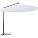 Ombrellone Da Giardino In Acciaio 3 X 3 Metri Laterale Bianco - Foto miniatura 2