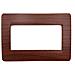 20 Placche Muro 4 Posti Moduli Legno Radica Compatibile Tipo Bticino Matix - Foto miniatura 1