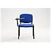 Sedia Conferenza Ken con Tavolino Richiudibile I Sedia Imbottita per Riunioni in Tessuto I Sedia Attesa Ufficio con Telaio in Metallo Blu - Foto miniatura 2