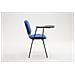 Sedia Conferenza Ken con Tavolino Richiudibile I Sedia Imbottita per Riunioni in Tessuto I Sedia Attesa Ufficio con Telaio in Metallo Blu - Foto miniatura 3
