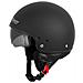Casco Jet Scooter Moto Omologato Ece 22 Visiera Parasole Nero Opaco Xs - Foto miniatura 4