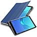 Custodia Per Tablet Compatibile Con Huawei Mediapad M5 8 (8.4"" Zoll) In Blu Scuro Jersey - Coperchio Protettiva Ultra Sottile Con Funzione Auto Wake Up E Stand - Foto miniatura 1
